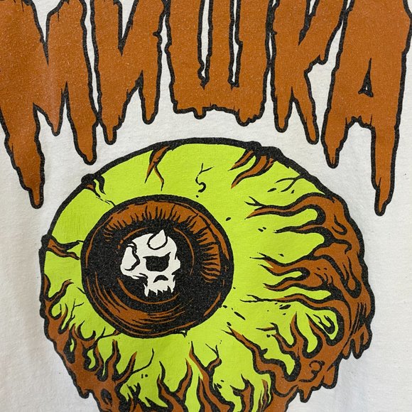 MISHKA MNWKA Eyeball Shirt Women Size S Engineered to Destroy! - STAINS - READ - Picture 7 of 9